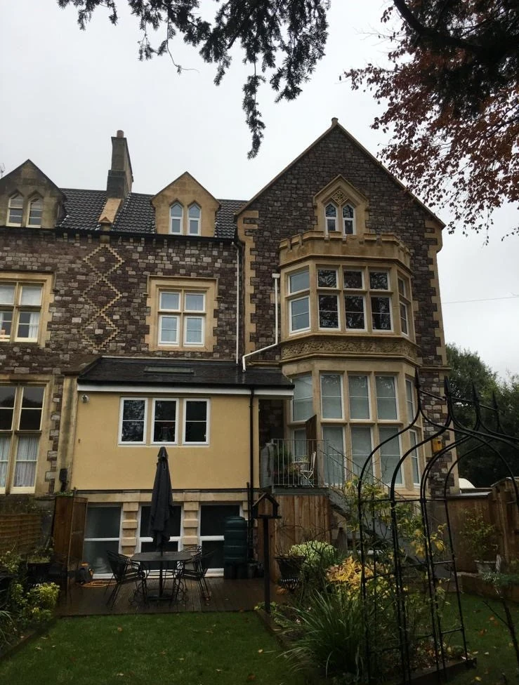 White uPVC window installation